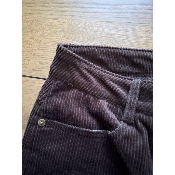 Forever 21 Corduroy Pants Women Size Medium Flared Leg Chocolate Boho Hippie NWT - Picture 8 of 16